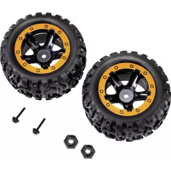 Conjunto de rodas off-road Reely RE-6904695 1:10 (2 unid., 87 mm, sextavado de 12 mm, preto)