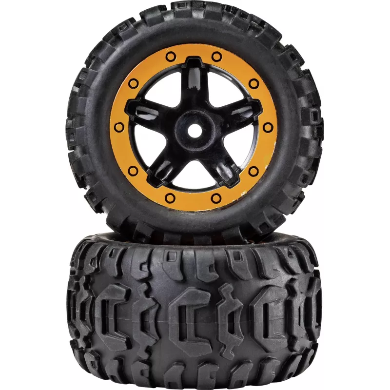 Conjunto de rodas off-road Reely RE-6904695 1:10 (2 unid., 87 mm, sextavado de 12 mm, preto)