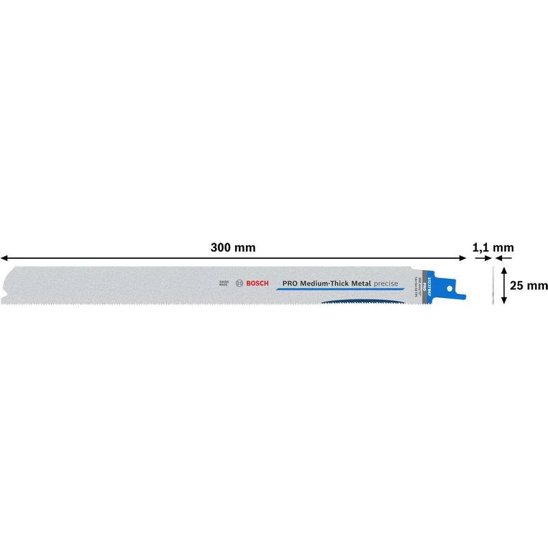 Bosch PRO Medium-Thick Metal precise S1237BEF lâmina de serra sabre, 300 mm, pack de 5 2608658996