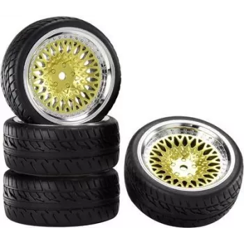 Roda completa Reely 1:10 On-Road Racing CLS Gold 1 unid. RE-6702300