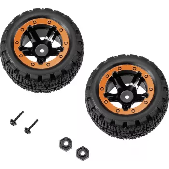 Conjunto de rodas Reely RE-7042668 1:10 On-Road (2 unid., 65 mm, sextavado de 12 mm, preto)
