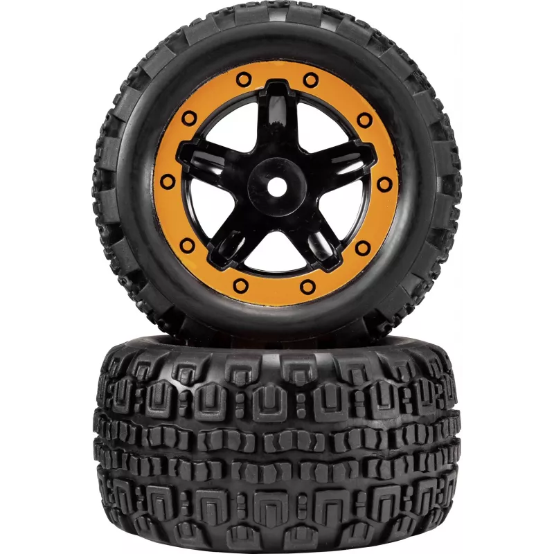 Conjunto de rodas Reely RE-7042668 1:10 On-Road (2 unid., 65 mm, sextavado de 12 mm, preto)