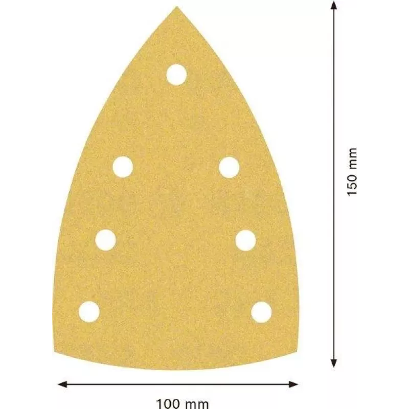 Folha de lixar Bosch Expert M480 para lixadora múltipla, grão 180, 150 x 100 mm, pack de 50 2608901644