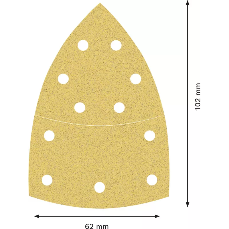 Lixa Bosch Accessories 2608901648 para lixadora múltipla grão 80, 93 mm x 102 mm, 50 folhas