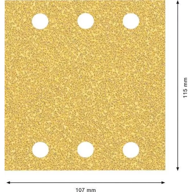 Folhas de lixa Bosch C470 Best for Wood and Paint para lixadeira orbital, grão 40, 107 x 115 mm, pack de 50 2608901654
