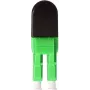 Adaptador loopback de fibra ótica BLUELAN BlueOptics OM5 50/125µm multimodo LC/UPC duplex, verde-limão, ferrule de cerâmica, -40°C a +85°C (BOLBLCOM5)