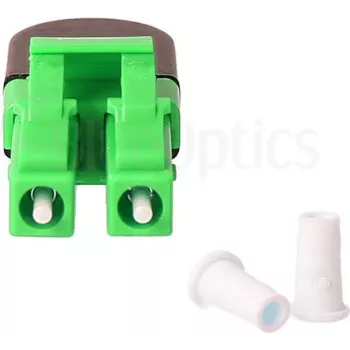 Adaptador loopback de fibra ótica BLUELAN BlueOptics OM5 50/125µm multimodo LC/UPC duplex, verde-limão, ferrule de cerâmica, -40°C a +85°C (BOLBLCOM5)