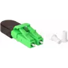 Adaptador loopback de fibra ótica BLUELAN BlueOptics OM5 50/125µm multimodo LC/UPC duplex, verde-limão, ferrule de cerâmica, -40°C a +85°C (BOLBLCOM5)