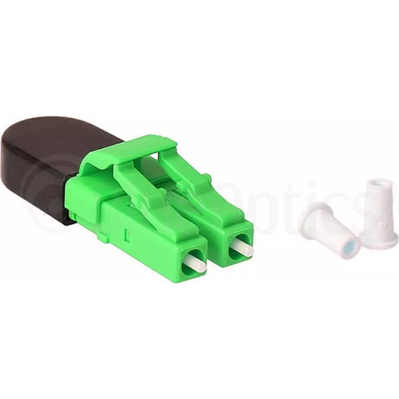 Adaptador loopback de fibra ótica BLUELAN BlueOptics OM5 50/125µm multimodo LC/UPC duplex, verde-limão, ferrule de cerâmica, -40°C a +85°C (BOLBLCOM5)