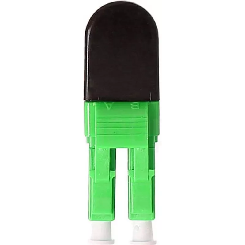 Adaptador loopback de fibra ótica BLUELAN BlueOptics OM5 50/125µm multimodo LC/UPC duplex, verde-limão, ferrule de cerâmica, -40°C a +85°C (BOLBLCOM5)