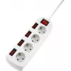 Adaptador de tomada Schuko Sygonix SY-4535068 com interruptor, branco, 16 A, 3680 W, proteção para crianças