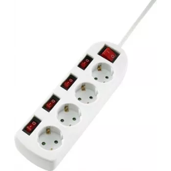Adaptador de tomada Schuko Sygonix SY-4535068 com interruptor, branco, 16 A, 3680 W, proteção para crianças