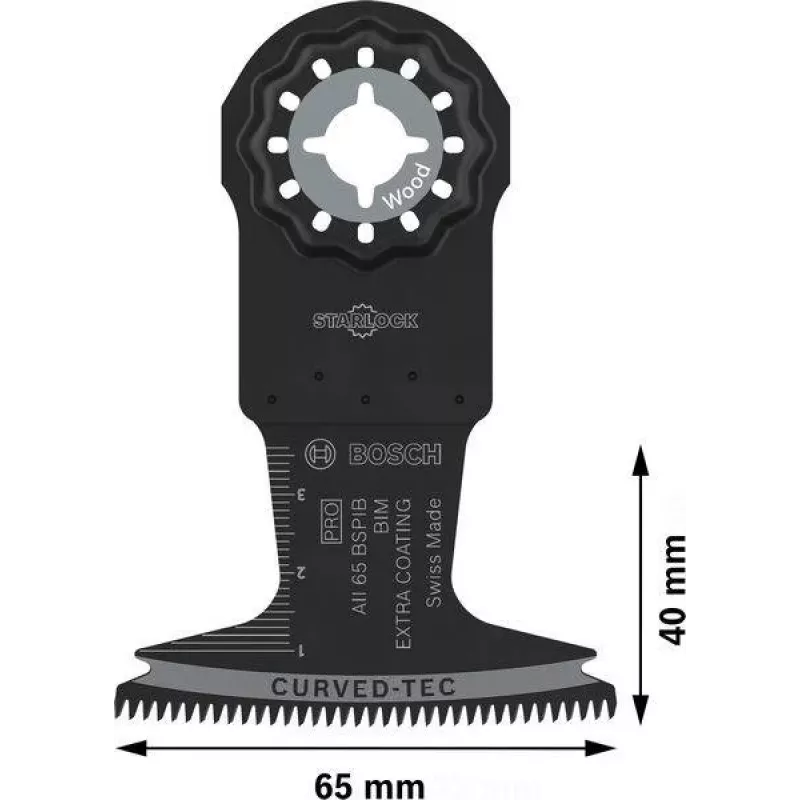 Bosch Expert for MultiMaterial lâmina de imersão PRO AII 65 BSPIB, StarlockPlus, 65 x 40 mm, bimetal 2608669085
