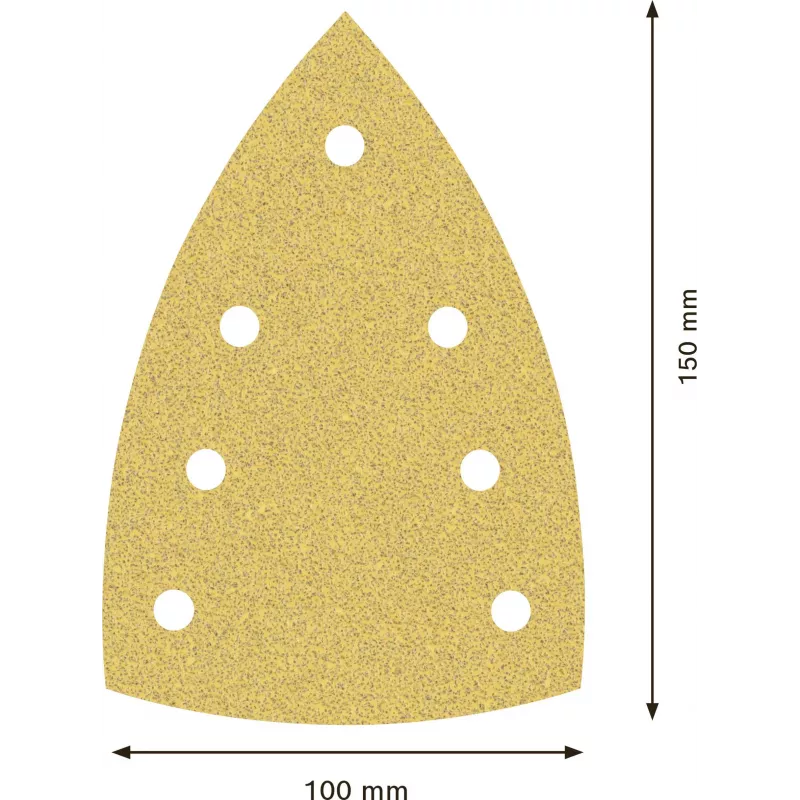 Folhas de lixar Bosch Accessories 2608901641 para lixadora múltipla, grão 60, 150 x 100 mm, pack de 50