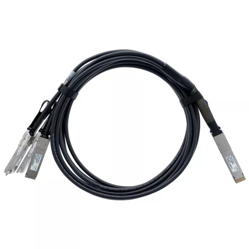 Cabo breakout Direct Attach BlueLAN 400G QSFP-DD para 4x 100G QSFP56, 2m, passivo, AWG26, compatível com Arista (CAB-D-4Q-400G-2M-BL)