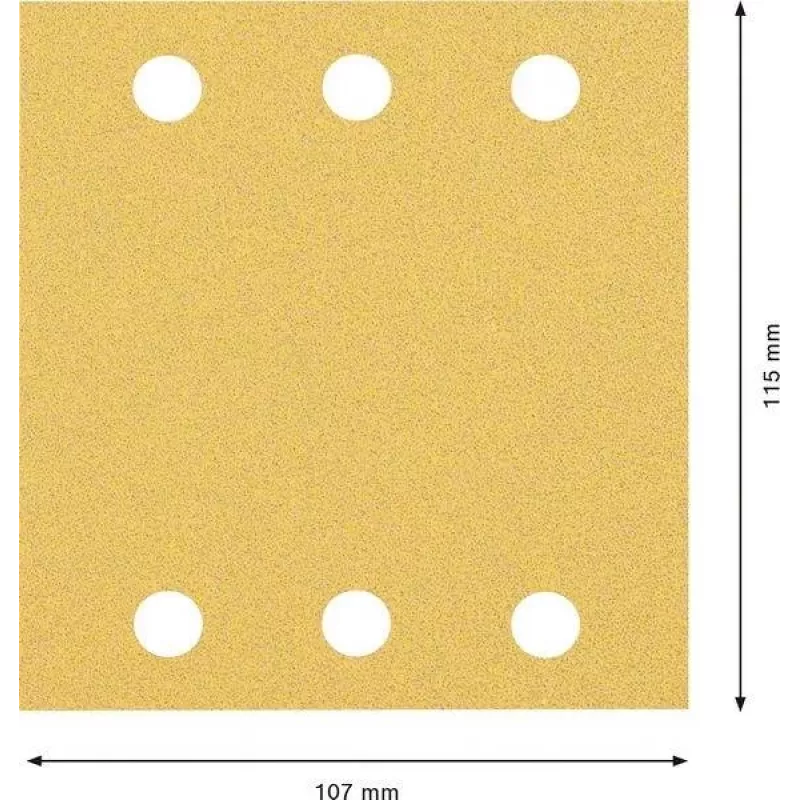Bosch C470 Best for Wood and Paint folhas de lixa, grão 80, 107 x 115 mm, pack de 50 2608901656