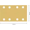 Bosch 2608901664 Lixas para lixadeira orbital, grão P180, 133 x 80 mm, pack de 50