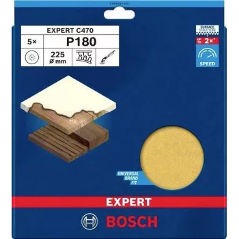 Bosch Expert M480 Discos de lixa para pladur P180 225 mm pack de 5 2608901674
