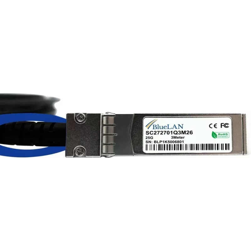 BlueLAN 980-9I63V-00A005 Cabo de cobre direct attach 25G SFP28 compatível, 5m, passivo 980-9I63V-00A005-BL