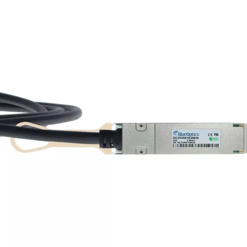 BlueLAN Cabo breakout direct attach passivo 40GBASE-CR4 QSFP para 4x 10GBASE-CR SFP+, 2 m, AWG30, compatível com Centec CAB-Q-S-1M-CT-BL