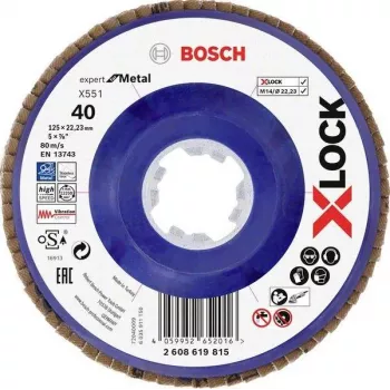 Bosch Accessories 2608619815 Expert for Metal disco de corte X-LOCK 125 mm x 1,0 mm x 22,23 mm