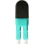 BLUELAN BlueOptics Adaptador loopback de fibra ótica multimodo OM3 LC/UPC duplex, aqua, ferrule de cerâmica, -40°C a +85°C BOLBLCOM3