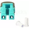 BLUELAN BlueOptics Adaptador loopback de fibra ótica multimodo OM3 LC/UPC duplex, aqua, ferrule de cerâmica, -40°C a +85°C BOLBLCOM3