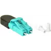 BLUELAN BlueOptics Adaptador loopback de fibra ótica multimodo OM3 LC/UPC duplex, aqua, ferrule de cerâmica, -40°C a +85°C BOLBLCOM3