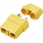 Reely RE-7471836 Conector fêmea de bateria XT90 dourado (1 unid.)
