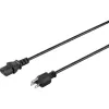 Cabo de ligação para aparelhos elétricos Sygonix SY-5042736 CEE 7/7 para IEC C13 2 m preto