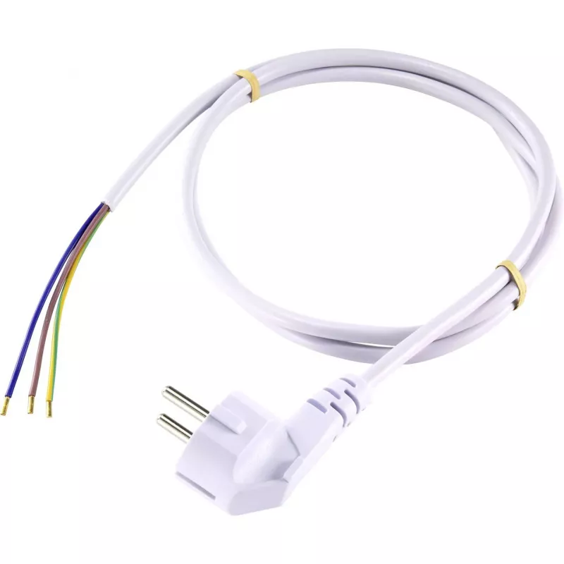 Cabo de alimentação Sygonix SY-5043482 branco 2,00 m