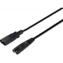 Cabo de extensão elétrica Sygonix SY-5043436 preto 2 m (SY-5043436)