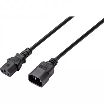 Cabo de extensão para aparelhos elétricos Sygonix SY-5044234, C14 para C13, 3,5 m, preto