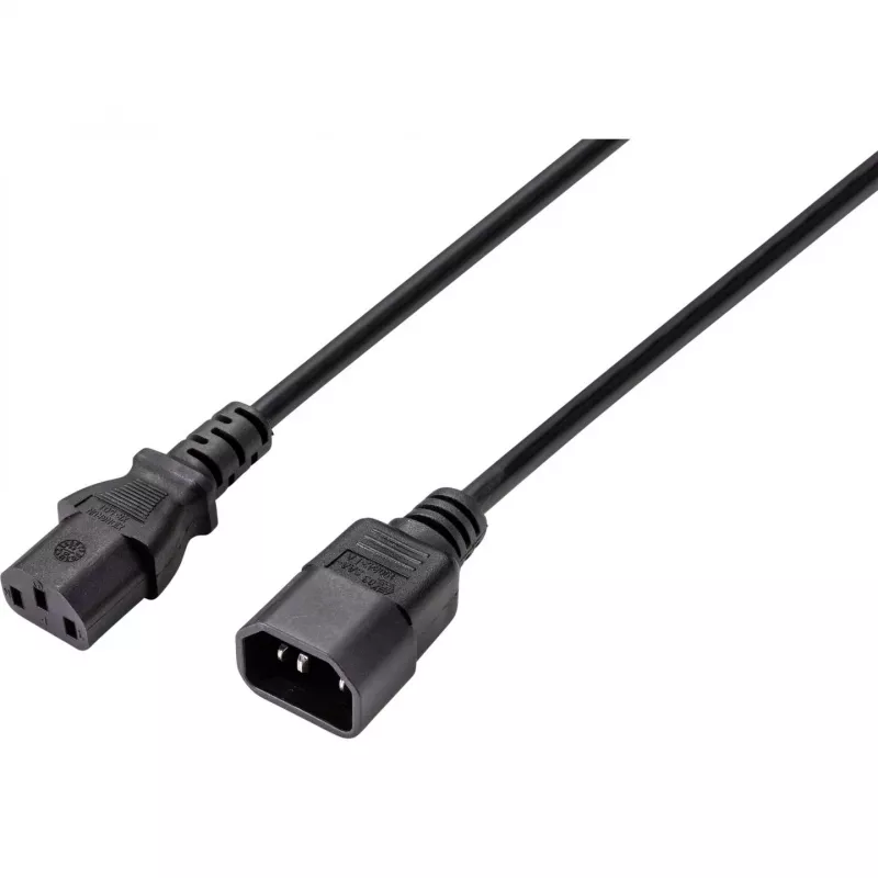 Cabo de extensão para aparelhos elétricos Sygonix SY-5044234, C14 para C13, 3,5 m, preto