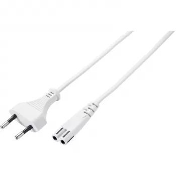 Cabo de alimentação branco Sygonix SY-5044236 3 m Schuko para IEC C13