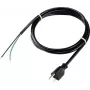 Cabo de alimentação Sygonix SY-5043454 preto 2,00 m