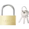 Cadeado Sygonix SY-5045284 39,8 mm não igualável dourado-amarelo latão maciço com arco de aço temperado