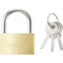 Cadeado Sygonix SY-5045284 39,8 mm não igualável dourado-amarelo latão maciço com arco de aço temperado