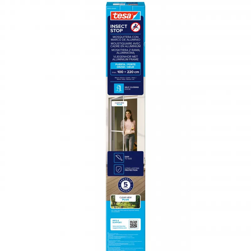 tesa Insect Stop Porta com rede mosquiteira branca 1,0 x 2,2 m (55192-00100-00)