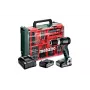 Metabo SB 18 L BL Conjunto Berbequim de percussão sem fio 18V Brushless 65 Nm com 2x baterias Li-Power de 2,0 Ah, carregador e mala 613157710