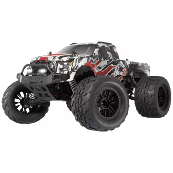 Reely New2 Super Combo Brushless 1:10 RC monstro elétrico 4WD 100% RTR 2,4 GHz com bateria, carregador e pilhas para o emissor (RE-7766676)