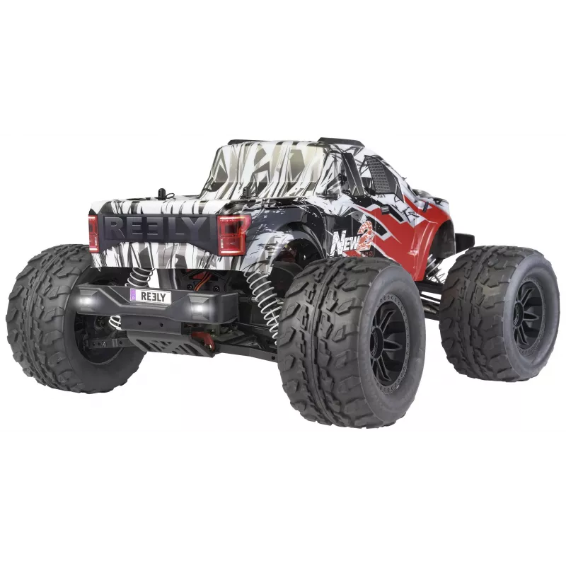 Reely New2 Super Combo Brushless 1:10 RC monstro elétrico 4WD 100% RTR 2,4 GHz com bateria, carregador e pilhas para o emissor (RE-7766676)