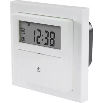 Sygonix SY-4504968 temporizador digital de encastrar com programação semanal, 1800 W, contagem decrescente, moldura de sobrepor incluída