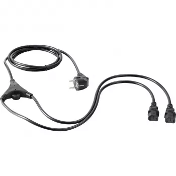 SYGONIX SY-5178378 cabo em Y de distribuição de corrente IEC C14 para 2x IEC C13, 2m, preto