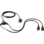 SYGONIX SY-5178378 cabo em Y de distribuição de corrente IEC C14 para 2x IEC C13, 2m, preto