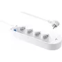 Sygonix SY-5228510 Régua de tomadas 4 tomadas com interruptor, branco, cabo de 1,5 m