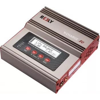 Reely V-Charge 50 Carregador multifunções 50W AC/DC LiPo NiMH NiCd Pb com balanceador RE-8264340