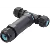 Sygonix SY-5516050 Conector de cabo resistente às intempéries com terminais de parafuso, IP68, 3 polos, preto