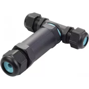 Sygonix SY-5516050 Conector de cabo resistente às intempéries com terminais de parafuso, IP68, 3 polos, preto