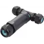 Sygonix SY-5516050 Conector de cabo resistente às intempéries com terminais de parafuso, IP68, 3 polos, preto